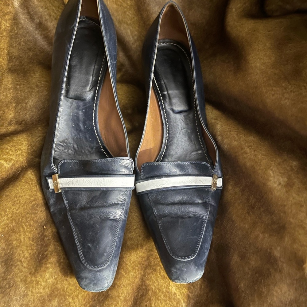 Brooks Brothers Navy Spectator Women's Loafers Pumps
